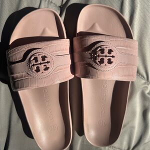 Tory Burch Pink Slides Size 8.5